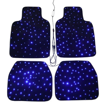 Car Stars Polyester Luxury Waterproof Fiber Optic LED Star Light Rugs Twinkle Starlight Mats APP Remote Control 4Pcs/Set