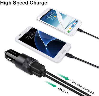 Fast Car Charger, Quick Charging 5.4A/30W Phone USB Adapter Rapid Plug