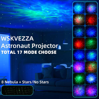 Astronaut Galaxy Star Projector Night Light with 8 Nebula Effects & Remote
