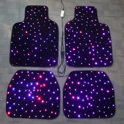 Car Stars Polyester Luxury Waterproof Fiber Optic LED Star Light Rugs Twinkle Starlight Mats APP Remote Control 4Pcs/Set